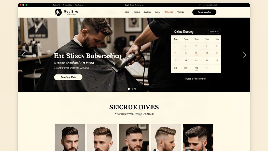 Website design for a barbershop